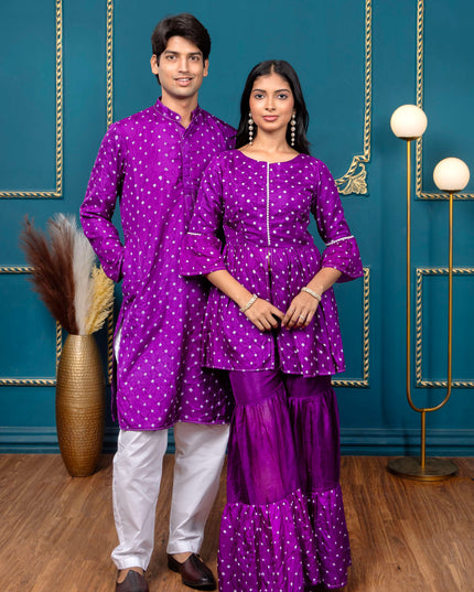 OG BANDHANI PURPLE COUPLE