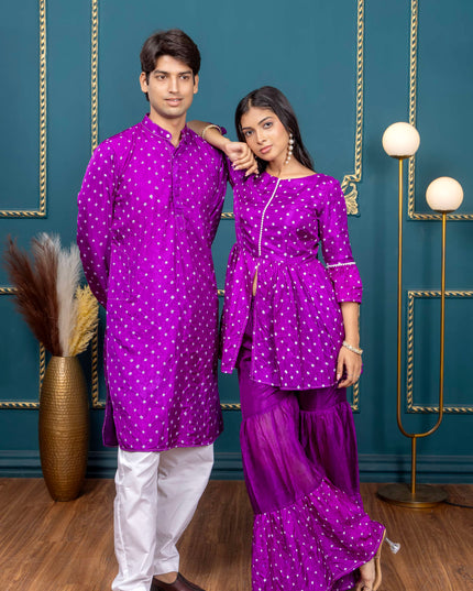 OG BANDHANI PURPLE COUPLE
