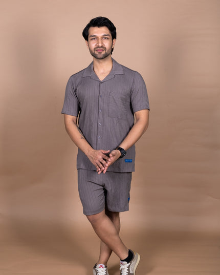 Grey Crinkle Co-ord