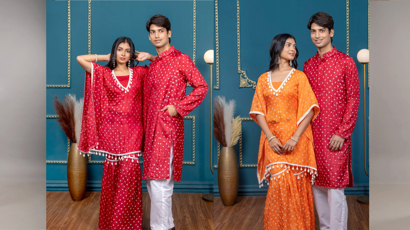 Garba Couple Outfits 2025: Latest Trends, Color Coordination &amp; Perfect Twinning Ideas for Navratri Nights