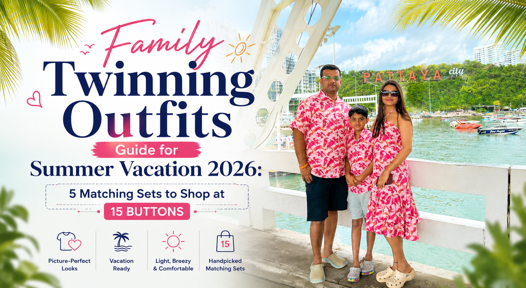 Family Twinning Outfits Guide for Summer Vacation 2026: 5 Matching Sets to Shop at 15 Buttons