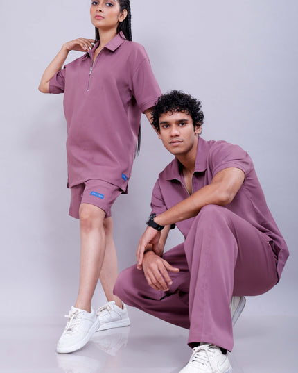 Mauve Polo Unisex Co-Ord Duo