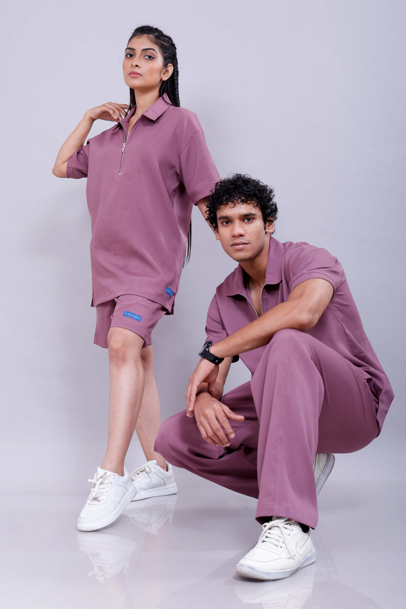 Mauve Polo Unisex Co-Ord Duo