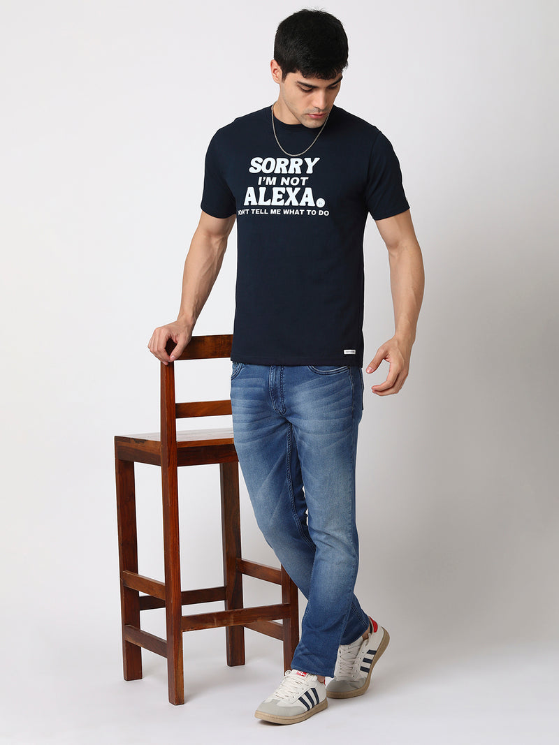 Sorry I'm Not Alexa Round Neck Men T-shirt