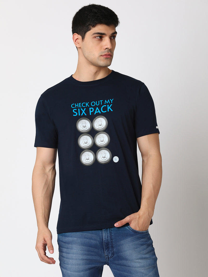 Checkout My Six Pack Round Neck Men T-shirt