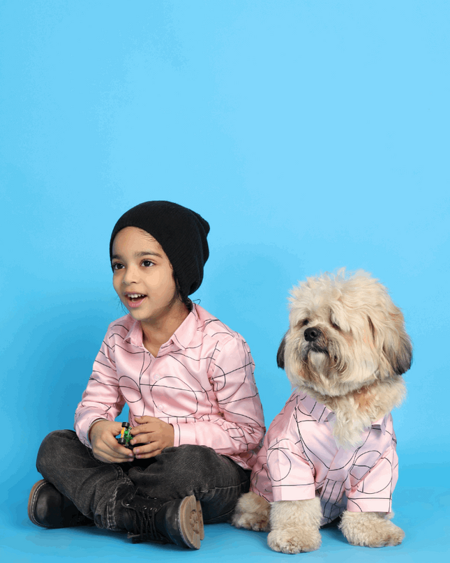 Pink Satin Kid and Dog
