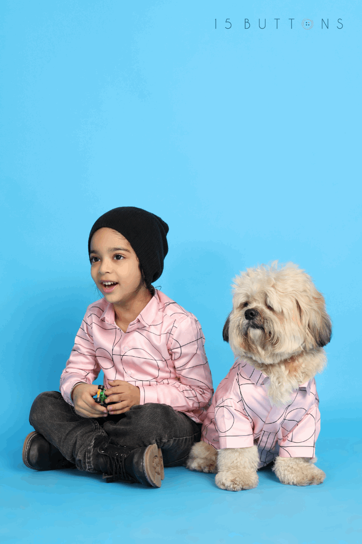 Pink Satin Kid and Dog