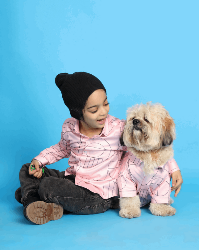 Pink Satin Kid and Dog