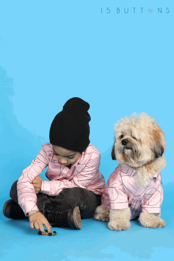 Pink Satin Kid and Dog