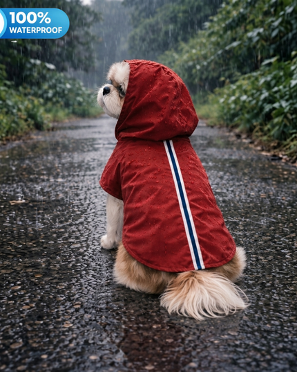 15 Furries Urban Red Dog Raincoat (100 % Waterproof)