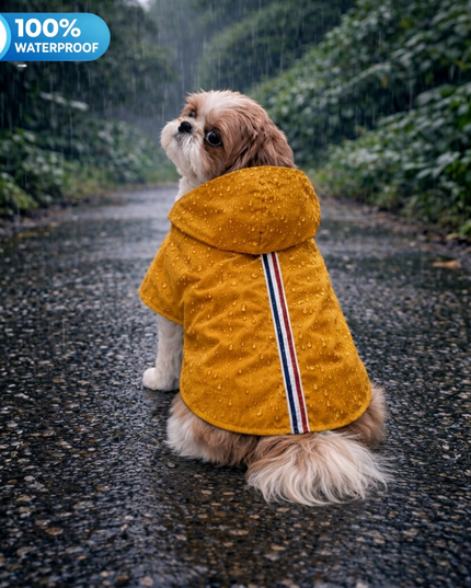 15 Furries Urban Yellow Dog Raincoat (100 % Waterproof)