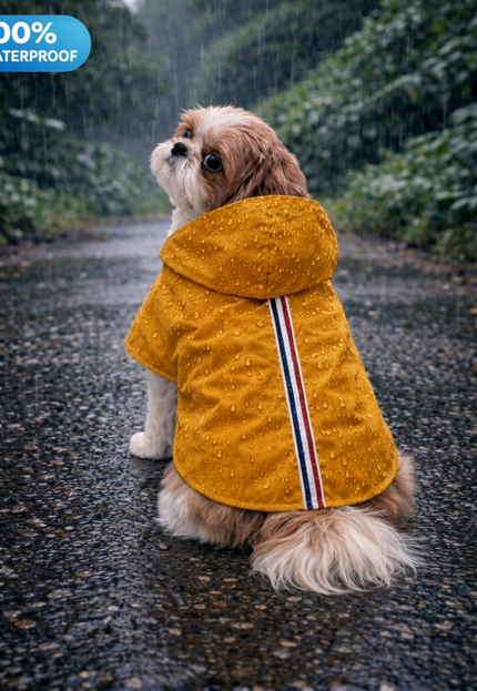 15 Furries Urban Yellow Dog Raincoat (100 % Waterproof)