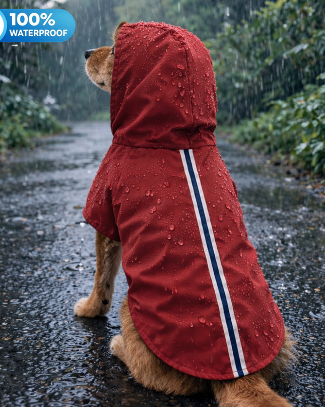 15 Furries Urban Red Dog Raincoat (100 % Waterproof)