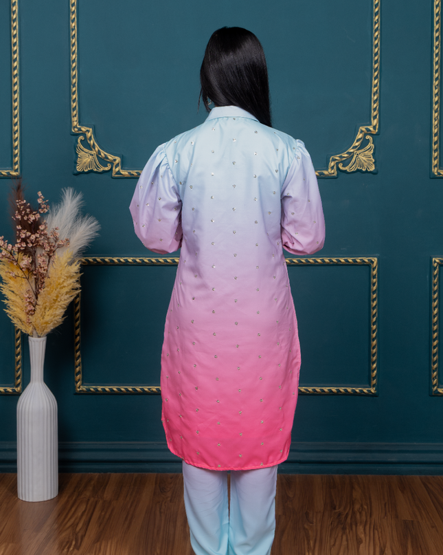 PINK-AQUA SEQUIN OMBRE WOMEN
