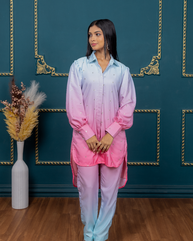 PINK-AQUA SEQUIN OMBRE WOMEN