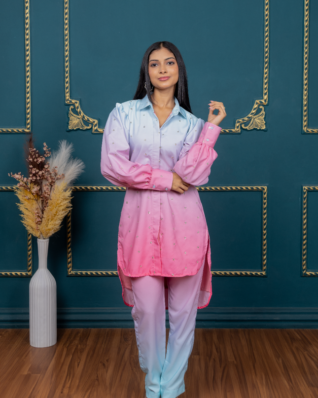 PINK-AQUA SEQUIN OMBRE WOMEN