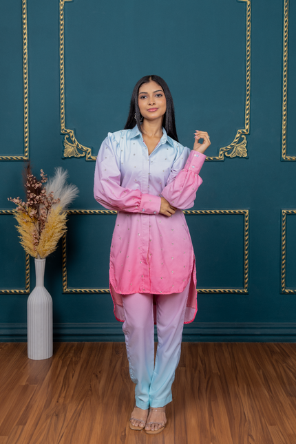 PINK-AQUA SEQUIN OMBRE WOMEN