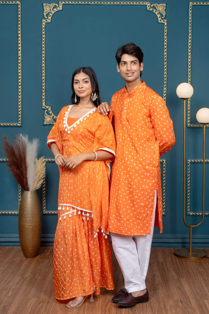 OG BANDHANI ORANGE COUPLE