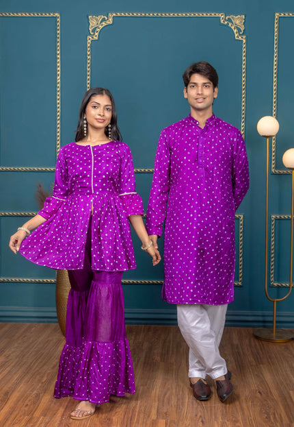 OG BANDHANI PURPLE COUPLE