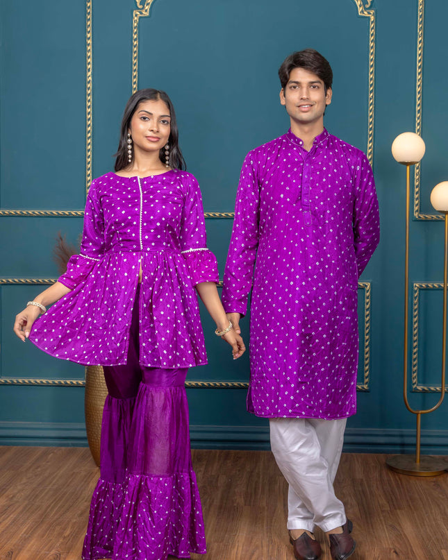 OG BANDHANI PURPLE COUPLE