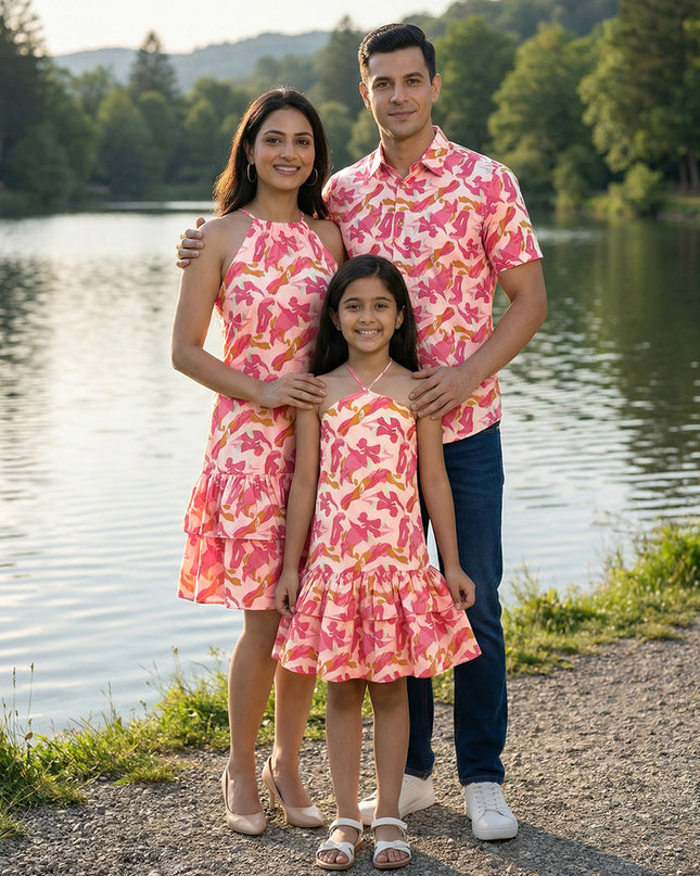 Grapefruit Couple and Daughter