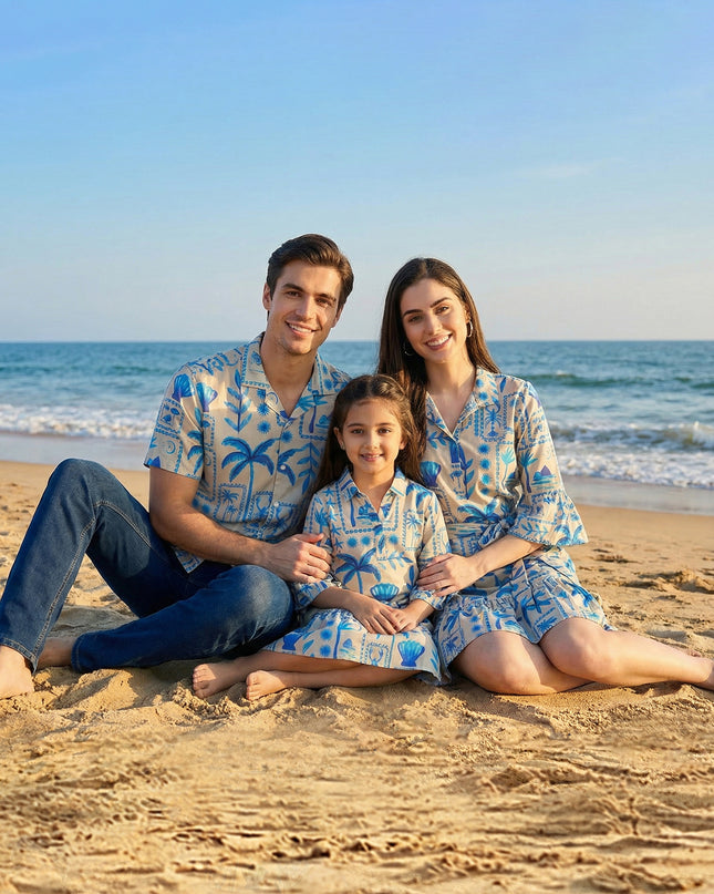Sea Breeze Couple and Daughter