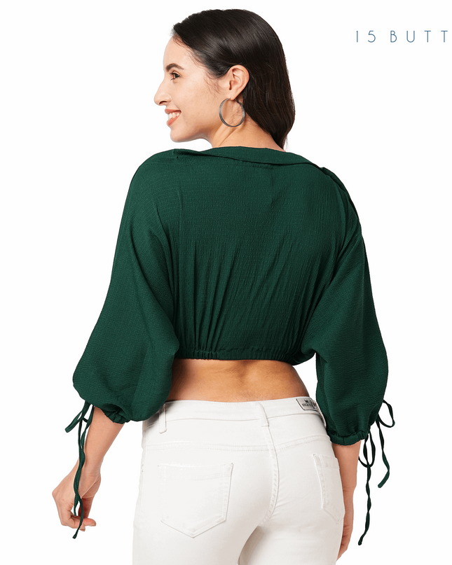 Hunter Green Crop Top