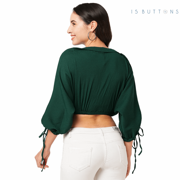 Hunter Green Crop Top