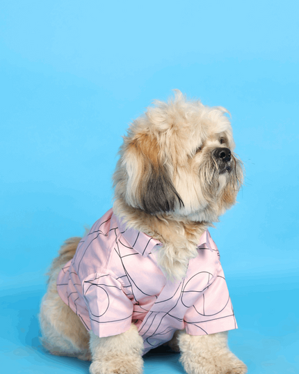 Pink Satin Dog Shirt