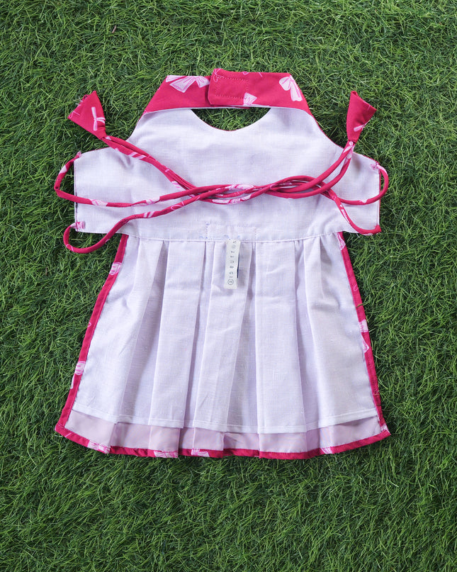 Hot Pink Bow Dog Dress