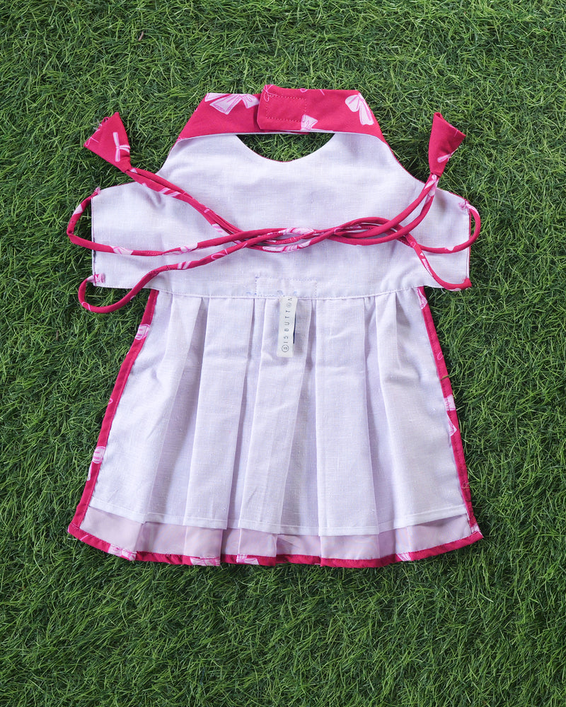 Hot Pink Bow Dog Dress