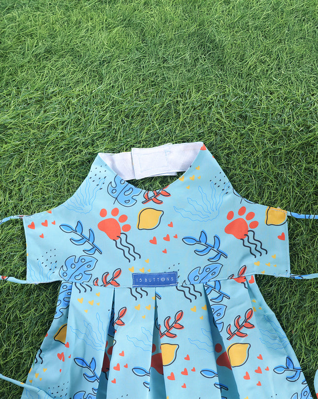 Monstera Tropical Dog Dress