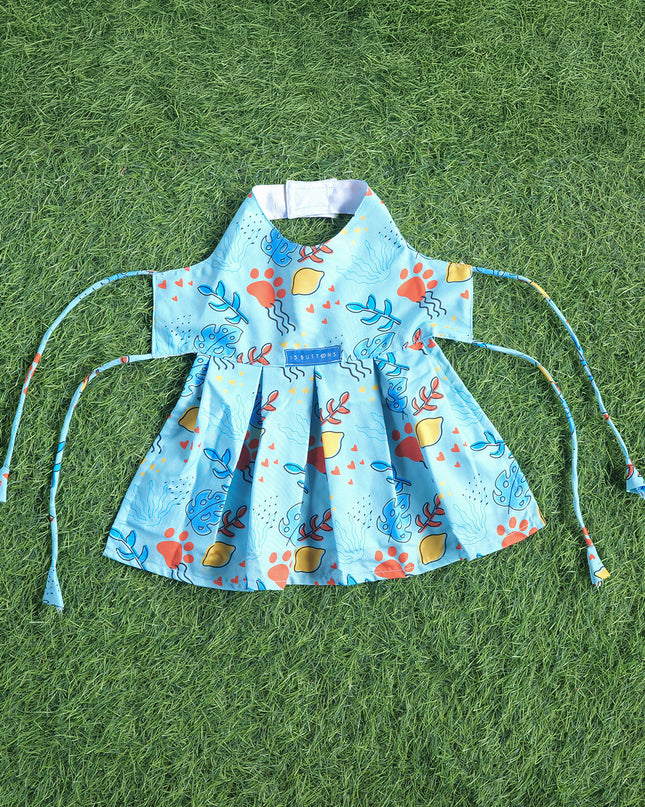 Monstera Tropical Dog Dress
