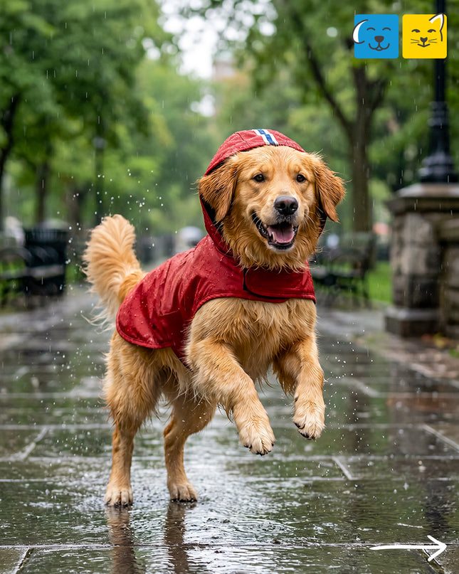 15 Furries Urban Red Dog Raincoat (100 % Waterproof)
