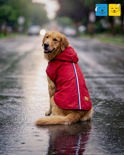 15 Furries Urban Red Dog Raincoat (100 % Waterproof)
