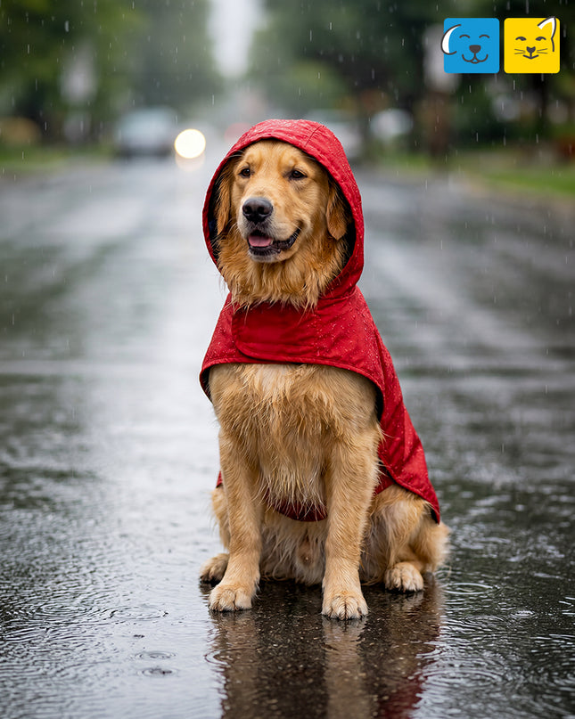 15 Furries Urban Red Dog Raincoat (100 % Waterproof)