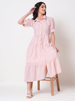 SOFT PINK CHECKERS