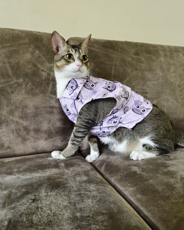 PURPLE MEOW CAT SHIRT