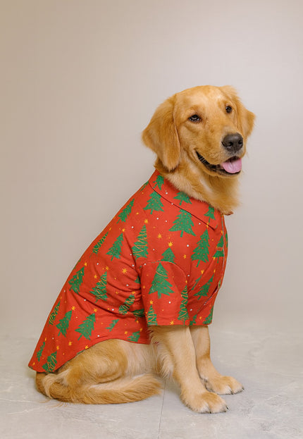 TREE-MENDOUS JOY (RED)  DOG SHIRT