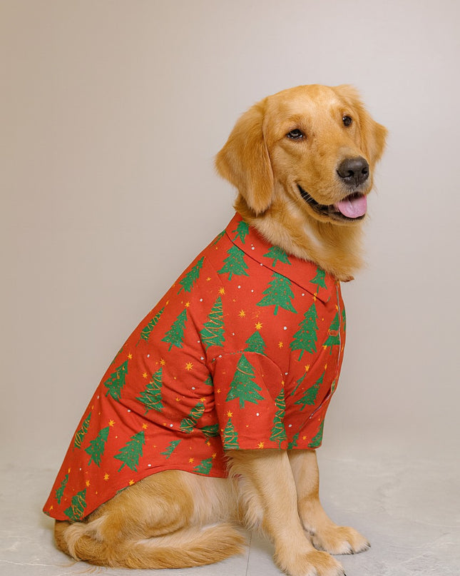 TREE-MENDOUS JOY (RED)  DOG SHIRT
