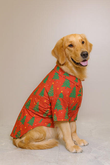 TREE-MENDOUS JOY (RED)  DOG SHIRT