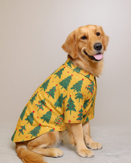 TREE-MENDOUS JOY (MUSTARD)  DOG SHIRT