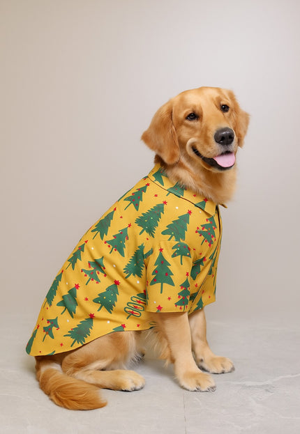 TREE-MENDOUS JOY (MUSTARD)  DOG SHIRT