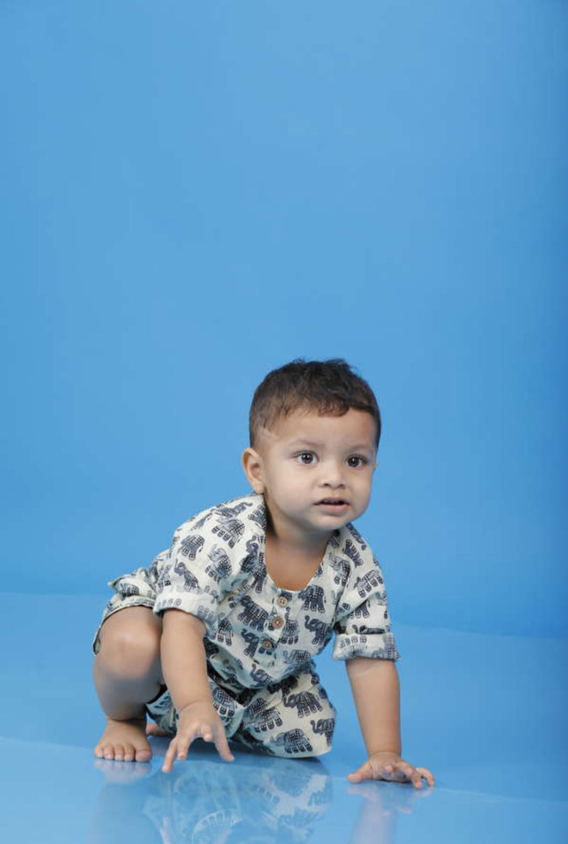 Elephant Kurta Co-ord Boy