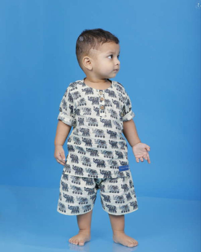 Elephant Kurta Co-ord Boy