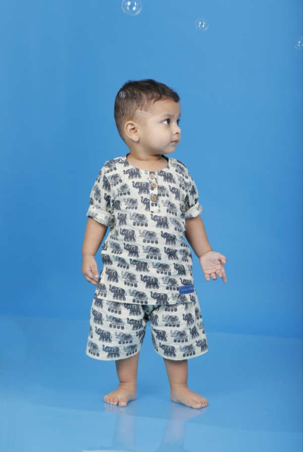 Elephant Kurta Co-ord Boy