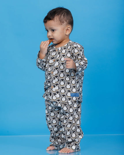 Icy Penguin Sleep Suit Boy