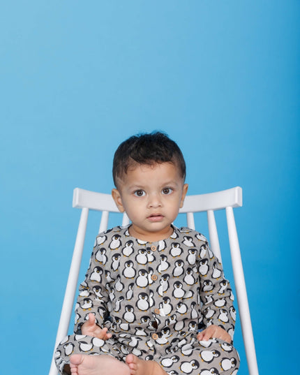 Icy Penguin Sleep Suit Boy