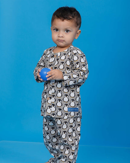 Icy Penguin Sleep Suit Boy