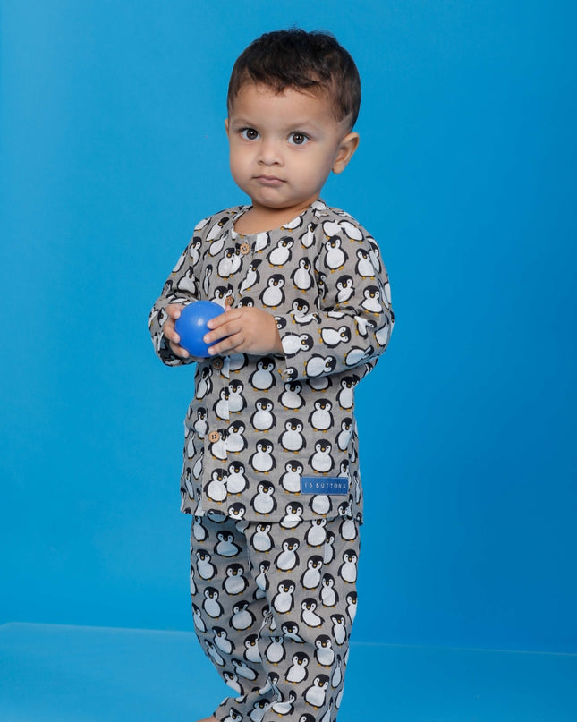 Icy Penguin Sleep Suit Boy